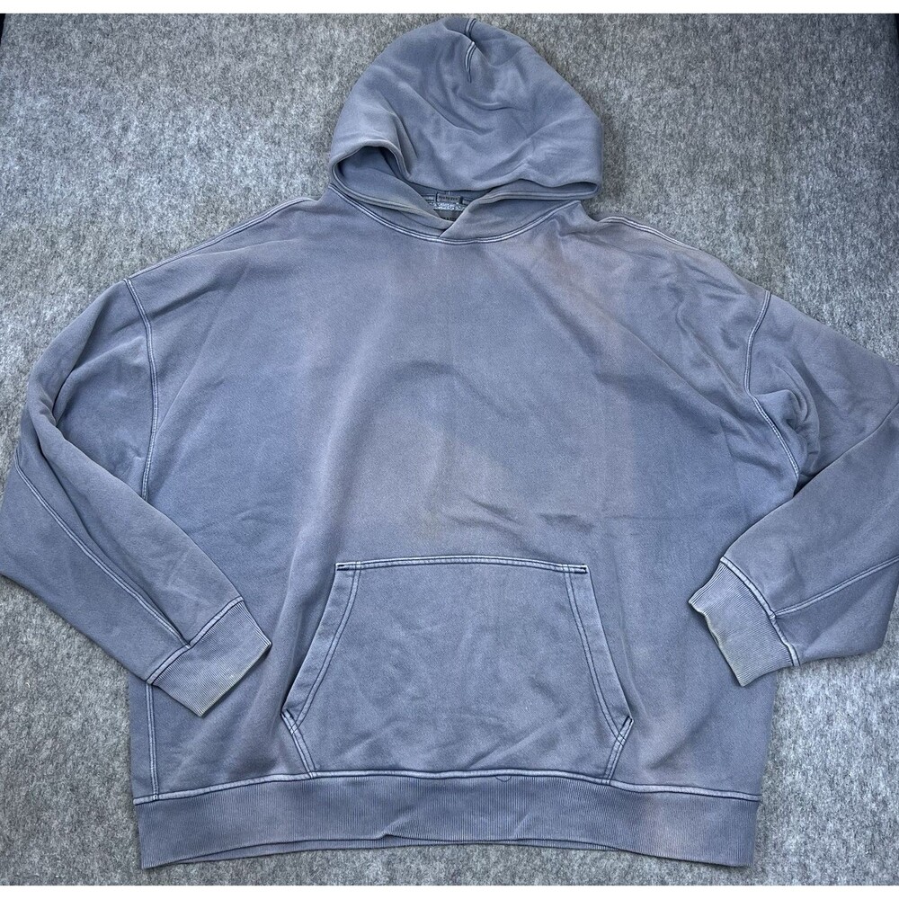 Abercrombie & Fitch Men's Soft AF Essentials Oversized Hoodie Faded Blue Sz XXL